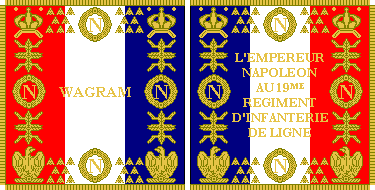 1x 25mm 28mm French Napoleonic Flag 1er Line Infantry Regiment 1812 Pattern 745 